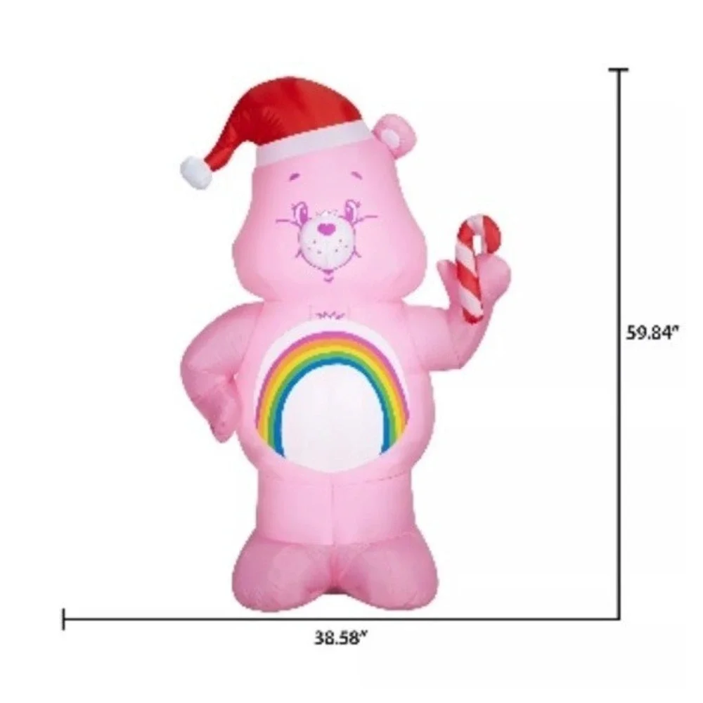 Care Bears - Cheer Bear Inflatable - Lighted - Gemmy - 5' Tall **NEW**